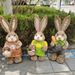 Rustic Style 45cm Straw Rabbit Kindergarten Handmade Plant Easter Home Decoration Shop Garden Arrangement_desvips.com