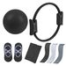 Pilates Ring Seven-Piece Stretch Aid Silicone Resistance Band Socks Yoga Straw Ball Slimming Set_desvips.com