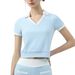 Yoga Running Sportswear, Short-sleeved Polo Shirt, Golf Wear, Badminton Casual Tennis Fitness Wear_desvips.com