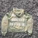 21719Oesh Printed Sweatshirt Short Hoodie New Versatile Zipper Cardigan Jacket_desvips.com