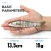 TREHOOK 3pcs 13.5cm 19g Lifelike Carp Sinking Wobblers Set Crankbaits Fishing Kit Artificial Bait For Pike Fishing Lure Swimbait_desvips.com