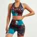 Women's Active Sets Seamless Yoga Suit High Waist Hip Lift Fitness Suit Tie Dye Sports Vest Running Shorts_desvips.com