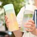 Summer Outdoor Large Capacity Sports Water Bottle Creative Student Tea Portable Strap Plastic Cup_desvips.com