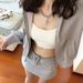 American Zipper Hoodie Women's Lace Up Skirt For Spring And Autumn Lazy Style Short Hooded Cardigan Jacket Two-piece Set_desvips.com