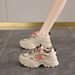 2025 New Summer Thick-Soled Foot-Shaping Dad Sneakers Women's Sports White Shoes Soft Cushioning_desvips.com