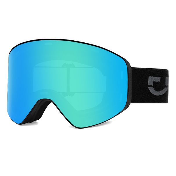 New magnetic anti fog skiing goggles for outdoor sports, men's and women's skiing goggles, UV resistant hiking goggles_desvips.com
