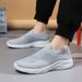 Men's sneakers fly woven breathable mesh top slip-on_desvips.com