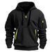 New European Spring And Autumn Men's Hoodie Zipper Multi-Pocket Sports Casual Sweatshirt Plus Size_desvips.com