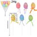 New Easter Pattern Printed Foam Decorations, Holiday Simulation Egg Inserts For Scene Arrangement_desvips.com