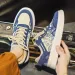 Men's Chinese Style Paisley Print Low Top Sneakers Green Beige Casual Fashion Shoes 39-44_desvips.com
