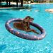 Inflatable Dog Float PVC Pet Pool Lounger With Safety Rope Summer Waterbed For Dogs Cats Floating Pet Bed For Lake Beach Backyard_desvips.com
