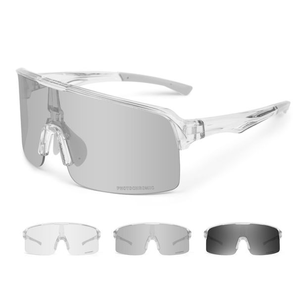 Outdoor Sports Unisex Simple Windproof Dustproof Cycling Glasses Color-changing Mountaineering Lenses Eye_desvips.com