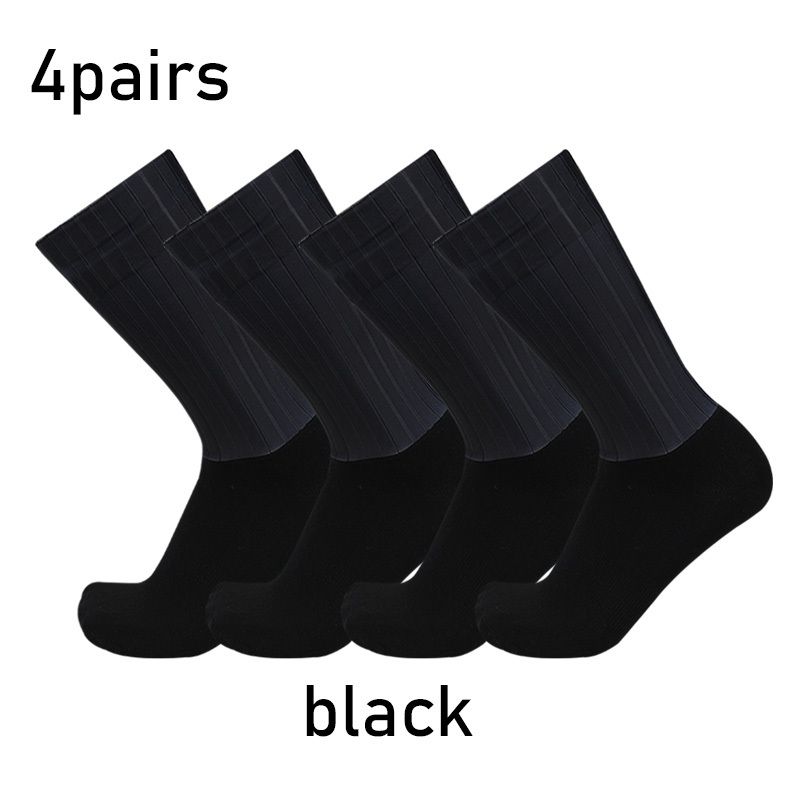 Silicone Color Cycling 4pairs/set Sports Aero Pure Non-slip Pro Racing Bicycle Socks Summer Cool Calcetines Ciclismo_desvips.com