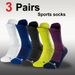 3 Pairs Of Men's Sports Socks, Cushiing Sport ,basketball, Sweat Absorbing And Breathable Running Basketball_desvips.com