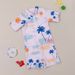 Mother & Kids New Style Boy's One Piece Swimsuit Short Sleeve Zipper Shark Pattern Children's Swimsuit Comfortable High Elastic High Quality Swimsuit_desvips.com