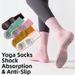 Women's Mid Calf Non-Slip Yoga Socks For Pilates Jump Rope Solid Color Indoor Dance Cotton With Silicone Grip_desvips.com
