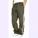 Men's And Casual With Velvet, Color Blocking, Tied Ankle Pants, Loose Workwear, Sports Pants For Men_desvips.com