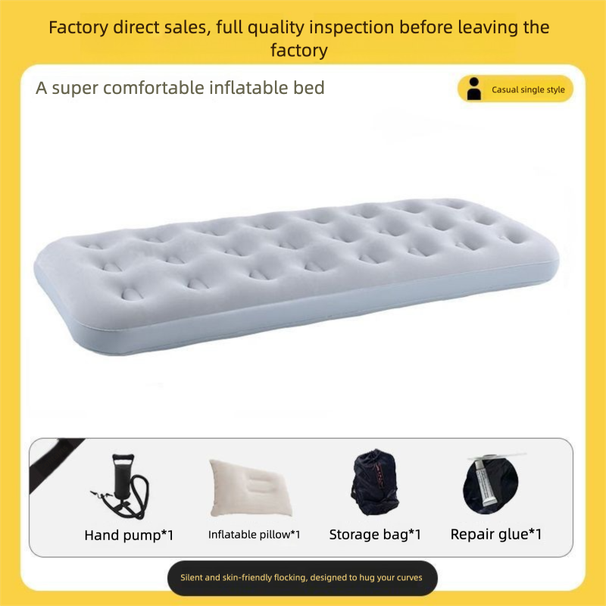 Thickened Automatic Mattress For Camping, Home Use, Single-person Tent Inflatable Mattress, Outdoor Double Bed_desvips.com