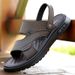 Men's sandals new summer non-slip wearable outside slippers outdoor casual dad middle-aged beach shoes_desvips.com