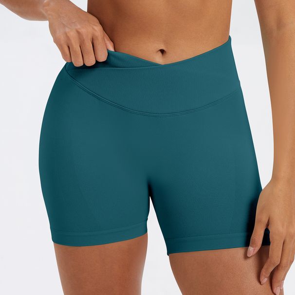 Cross Waist Yoga Shorts, Wearable As Outerwear, Peach Shaped Butt Lifting Fitness Pants, Quick Drying And Tight Fitting Cycling Sports Pants_desvips.com