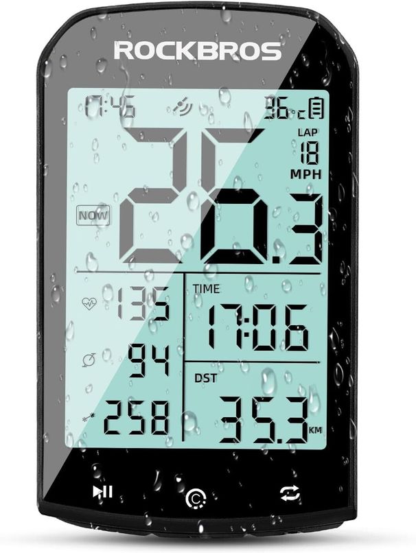 ROCKBROS Bicycle Computer Wireless GPS ANT+ IPX6 bike speedometer with LED display_desvips.com