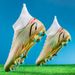 High-top Soccer With Long Spikes Men And Women, Grass Training Shoes For Students_desvips.com