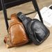 Genuine Leather Women Korean Style Crossbody For Men Versatile Casual Shoulder Top Layer Cowhide Fashion Chest Bag_desvips.com