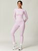 European And American Style Stretchy Tight Brushed Yoga Set Quick-Dry Autumn Winter Outdoor Running Fitness Clothing_desvips.com