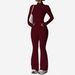 10-Color Seamless Zipper Long Sleeve Flared Pants Naked Feel Yoga Set For Women - Gym, Outdoor, Fitness Wear (S-XL)_desvips.com