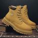 【 Store Hot Sale 】 Big Yellow 2025 Autumn Winter Men's Martin Boots Workwear Waterproof And Anti Slip Mountaineering_desvips.com