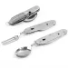 Camping Tableware Set Stainless Steel Folding Fork Spoon Knife Bottle Opener Removable Tableware Travel Kitchen User Portable_desvips.com