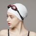 Swimming Caps Solid Color Long Hair Silicone Waterproof Ear Protection Men's And Women's Style Swimming Cap Does Not Squeeze The Head Adult Hot Spring_desvips.com