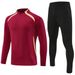 2025 Fall/Winter New Football Jacket Half-Zip Long-Sleeve Football Outfit Set Men's Training And Match Wear_desvips.com