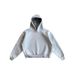 NOKOMETA Trendy Brand High Street Loose Fleece Hooded Sweater Loose Drawstring Sweatpants Set Men And Women The Same Style_desvips.com