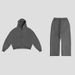 Autumn Winter New Style Personality Street Trend Casual Solid Color Zipper Hoodie Pants Fashion European Size Set_desvips.com