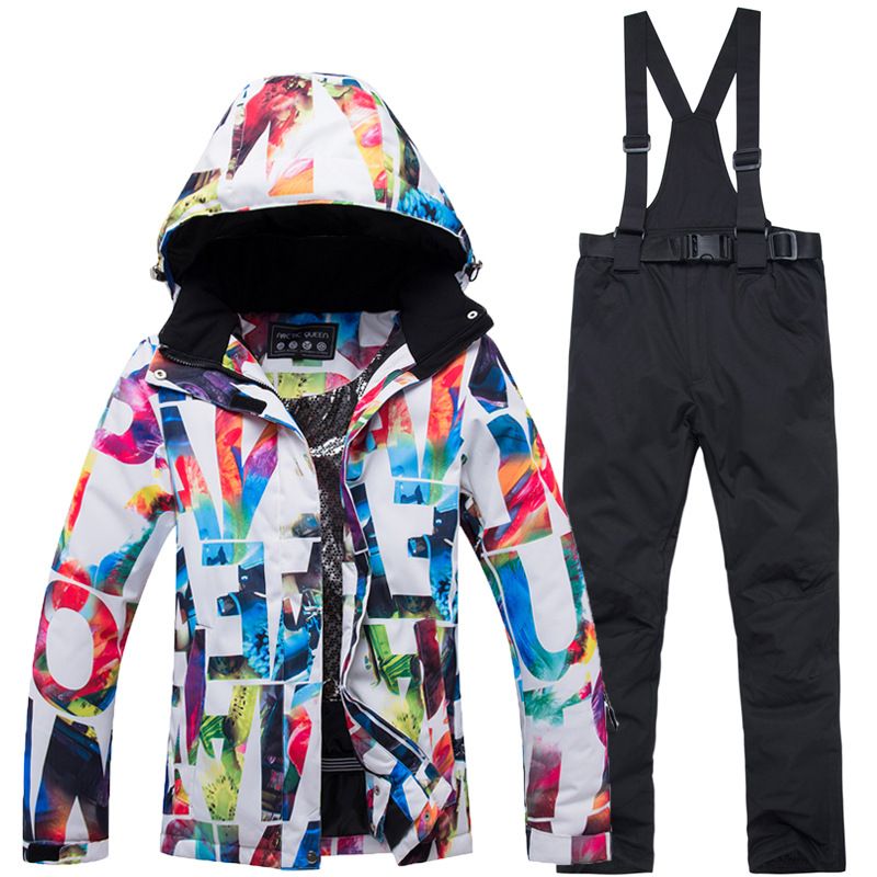 Winter Outdoor Ski Suit For Women, Warm Snowboard Snow Skiing Jacket And Pants Set_desvips.com
