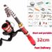 Small Reel 1.12m 1.71m Fiberglass Retractable 32cm Sea Fishing Rod_desvips.com