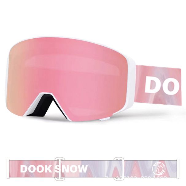 Magnetic Flip Cover For Men And Women, Double Layer Anti-Fog, Breathable, HD, Snap-On Prescription Ski Goggles_desvips.com