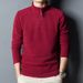 Autumn Winter Stand Sweatshirt Men's Trendy High Collar Base Shirt Youth Half Zipper Fleece Top_desvips.com