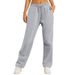 Size Enter European American Men's And Women's Solid Color Casual Loose Fleece-Lined Long Sweatpants_desvips.com