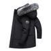 Exclusive New Down For Men, Mid-Length Fashionable Hooded Jacket With Large Fur Collar, Winter Thickened_desvips.com