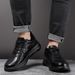 Leather Trend Casual Shoe Italian Breathable Leisure Male Sneakers Non-slip Footwear Men Vulcanized Shoes_desvips.com