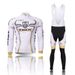 White Lightweight Mountain Bike Long Sleeve Cycling Jersey Set Mesh Quick-Dry Sweat-Wicking Unisex_desvips.com