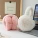 Korean Style Foldable Muffs Women, Autumn Winter Cute Rabbit Fur Warm Ear Covers For Men And Women_desvips.com
