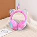 Unicorn Children's Warm Winter Cold-Proof Rabbit Earmuffs Wearable Retractable Ear Muffs In Stock Wholesale_desvips.com
