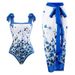 bikini Spa Resort Plus Size Vintage Print One-piece Bikini For Women_desvips.com