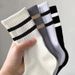 Autumn And Winter Men's Mid Tube Socks Antibacterial Deodorant Sweat Absorbent Breathable Sports No Pilling Trendy Socks Couple Socks_desvips.com