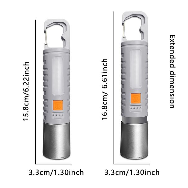 Cross-Border Portable Rechargeable Outdoor Multi-Function Long-Range Ing Flashlight COB Large Floodlight Work Side_desvips.com