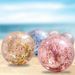 Glitter Inflatable Beach Ball Transparent PVC Water Play Toy For Kids With Sparkling Shimmer Outdoor Pool Sand Games_desvips.com