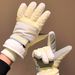 Touch Screen Skiing Gloves For Women In Winter, With Five Fingers And Thick Velvet To Keep Warm, Waterproof, Windproof, Cycling, And Electric Bikes_desvips.com